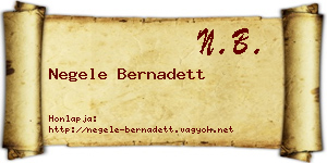 Negele Bernadett névjegykártya